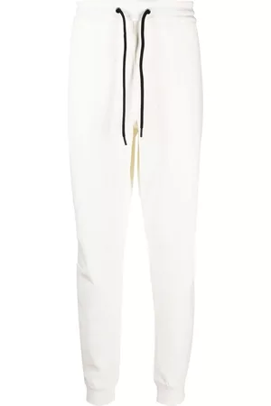 Calvin Klein Men Sweatpants - Drawstring logo-print slim joggers - White