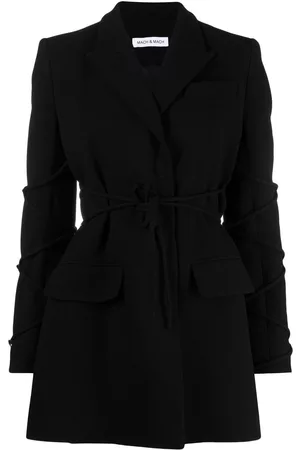 Mach & Mach Women Blazer Dresses - Crystal-embellished belted blazer dress - Black