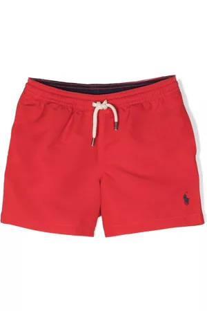 Ralph Lauren Boys Swim Shorts - Logo-embroidered elasticated swim shorts
