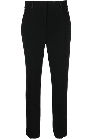 Liu Jo Satin-detail cropped trousers