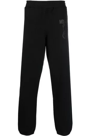 Moschino Men Sweatpants - Logo-print detail trousers - Black