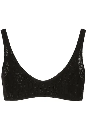 Dolce & Gabbana DG-logo jacquard tulle bralette