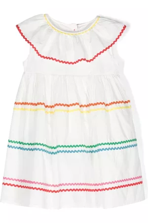 Stella McCartney Girls Casual Dresses - Contrasting trim sleeveless dress - White