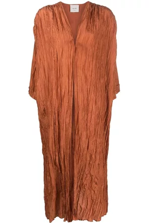 ALYSI Women Tunics - Crinkle-effect silk kaftan - Orange
