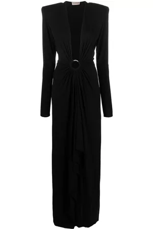 ALEXANDRE VAUTHIER Women V-Neck Dresses - Plunge-neck gown - Black