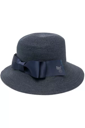 MONNALISA Boys Bow Ties - Bow-detail woven hat - Blue