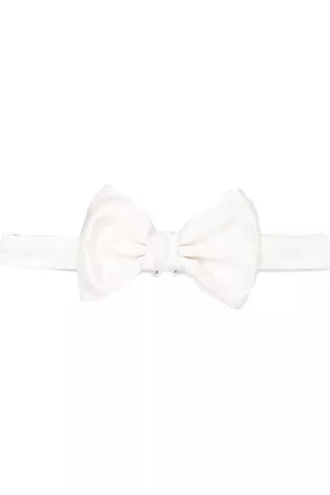 Emporio Armani Men Bow Ties - Silk bow tie - White