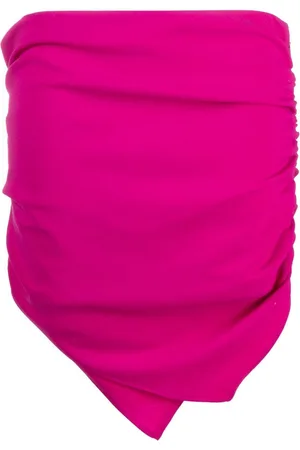 The Attico Hatty ruched asymmetric miniskirt