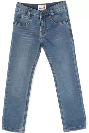 Timberland Logo-patch straight-leg jeans - Blue