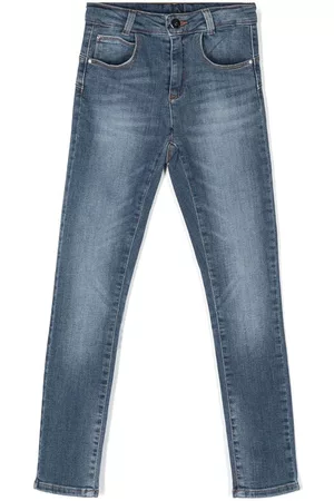 Liu Jo Slim Jeans - Logo-patch slim-cut jeans - Blue