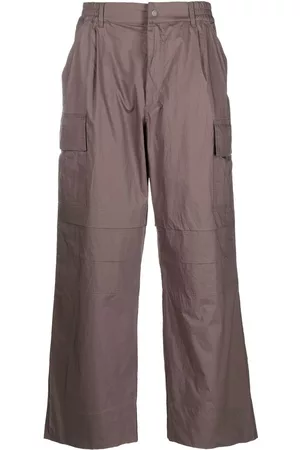 There Was One Wide-leg cotton cargo trousers - Brown