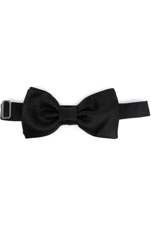 Karl Lagerfeld Men Bow Ties - Jacquard silk bow tie - Black