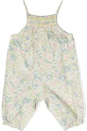 BONPOINT Dungarees - Lilisy floral-print dungarees - Neutrals