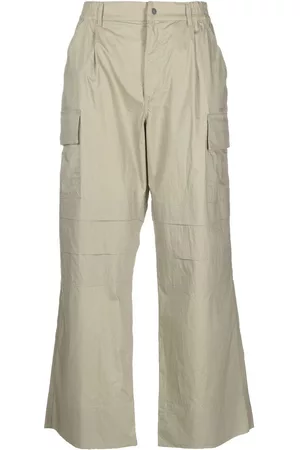 There Was One Men Cargo Pants - Wide-leg cotton cargo trousers - Neutrals