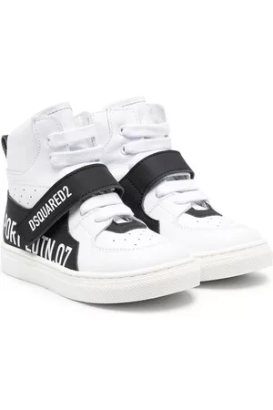 Dsquared2 Boys High Top Sneakers - Logo-print high-top sneakers - White