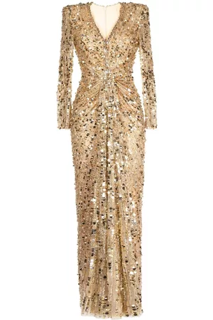Jenny Packham Women Evening Dresses - Gazelle sequin-embellished gown - Gold