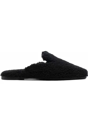 HUGO BOSS Faux-shearling design slippers