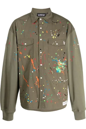 MOSTLY HEARD RARELY SEEN Paint-embroidered long-sleeve shirt