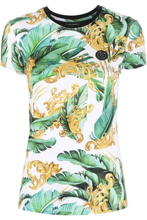 Philipp Plein Floral logo-print T-shirt
