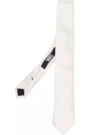 Karl Lagerfeld Men Bow Ties - Jacquard silk tie - White