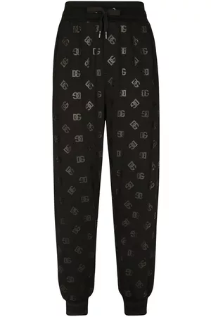 Dolce & Gabbana Logo-print cotton track pants - Black