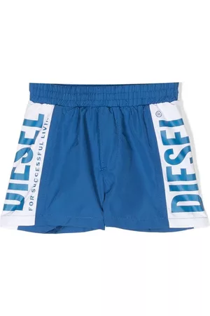 Diesel Swim Shorts - Logo-print swim shorts - Blue