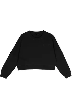 Dsquared2 Girls Hoodies - Logo-embroidered longsleeved sweatshirt - Black