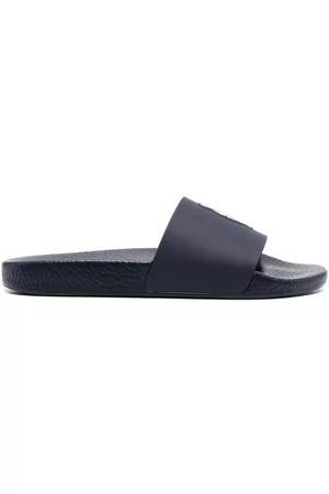 Ralph Lauren Men Sandals - Polo Bear textured slides - Blue