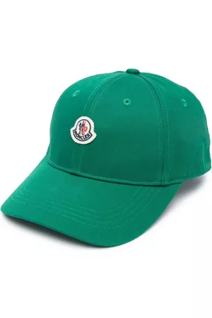 Moncler Logo-patch cotton cap - Green