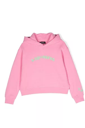 Dsquared2 Logo-embroidered longsleeved hoodie - Pink