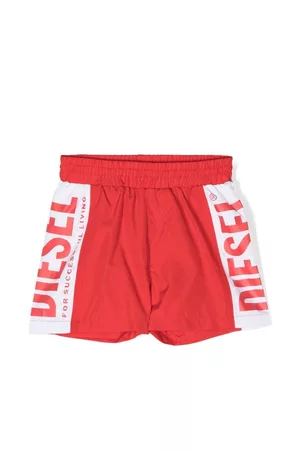 Diesel Swim Shorts - Logo-print swim shorts - Red