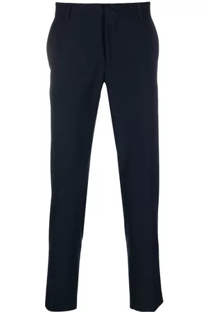 D.A. Daniele Alessandrini Men Formal Pants - Slim-cut tailored trousers - Blue