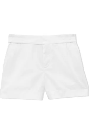 Burberry Horseferry appliqué cotton twill shorts - White