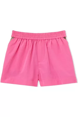 Burberry Shorts - Vintage Check-panel track shorts - Pink