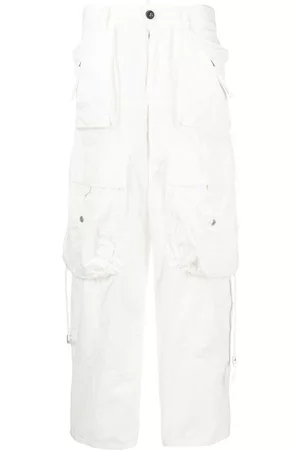 Dsquared2 Women Cargo Pants - Multi-pocket cargo trousers - White