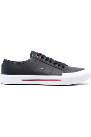 Tommy Hilfiger Logo-embroidered low-top leather sneakers