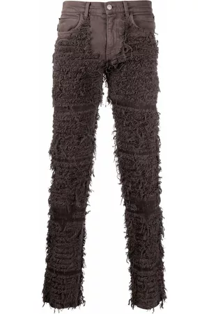 1017 ALYX 9SM Men Slim Jeans - Frayed slim-fit jeans - Brown
