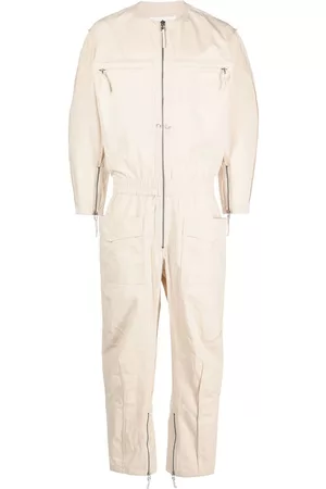 Isabel Marant Men Jumpsuits - Tevoe longsleeved cotton zip-up jumpsuit - Neutrals