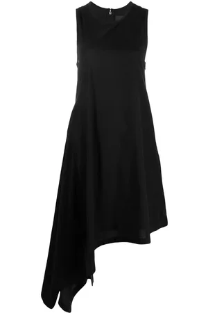 Y-3 Women Asymmetrical Dresses - Asymmetric sleeveless dress - Black