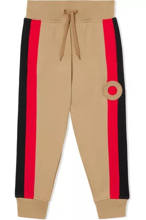 Burberry Sports Pants - Logo-patch track pants - Neutrals