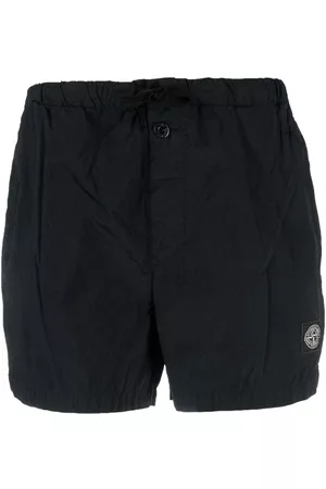 Stone Island Logo-patch detail swim shorts - Blue