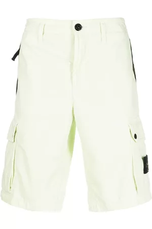 Stone Island Men Bermudas - Side logo-patch bermuda shorts - Green