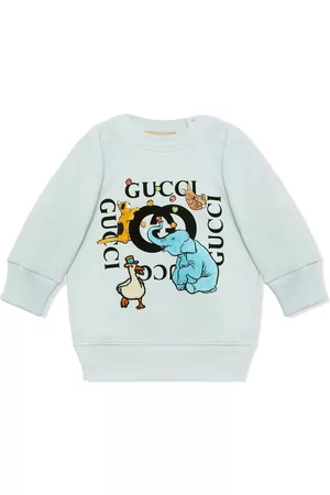 Gucci Sweaters - Animal logo-print jumper - Blue