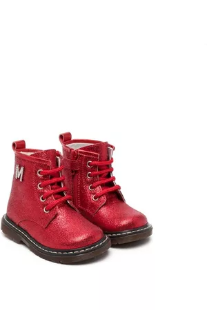 MONNALISA Ankle Boots - Monogram-detail ankle boots - Red