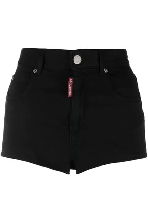 Dsquared2 Women Shorts - High-waist denim shorts - Black