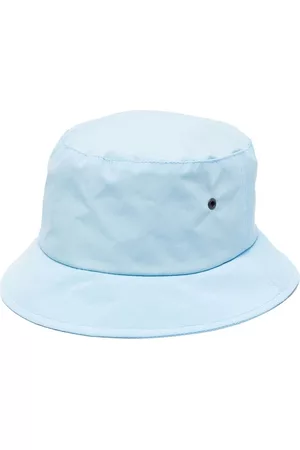 MACKINTOSH PELTING logo-patch bucket hat - Blue