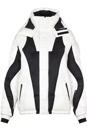 Balmain Men Ski Suits - X Rossignol padded monogram ski jacket - White