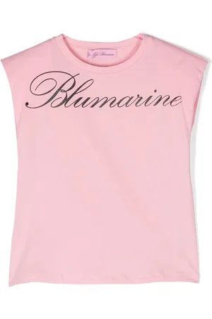 MISS BLUMARINE Butterfly-print detail T-shirt