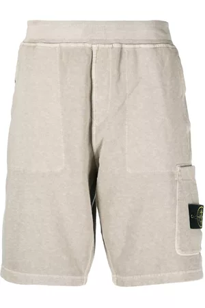 Stone Island Men Sports Shorts - Compass-motif cotton shorts - Neutrals