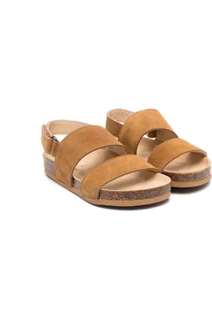 BONPOINT Sandals - Suede slingback sandals - Brown
